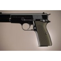 Browning Hi-Power Checkered Aluminum - Matte Green Anodized