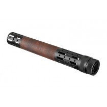 AR-15/M-16 Extended Length Free Float Forend with OverMolded Gripping area and Accessory Attachments Red Lava