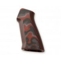 AR15 / M16 No Finger Groove Smooth G10 - G-Mascus Red Lava