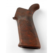 AR-15/M-16 Rubber Grip Beavertail with No Finger Grooves Red Lava