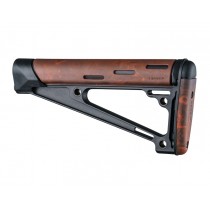 AR-15/M-16 OverMolded Fixed Buttstock - Fits A2 Buffer Tube - Red Lava Rubber