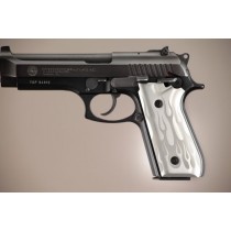 Taurus PT-99 PT-92 PT-100 PT-101 With Decocker Flames Aluminum - Clear Anodize