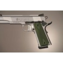 1911 Govt. Model Checkered Aluminum - Matte Green Anodized