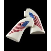 Ruger Bisley Scrimshaw Ivory Polymer - American Flag