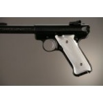 Ruger MK II / MK III Checkered Aluminum - Brushed Gloss Clear Anodize