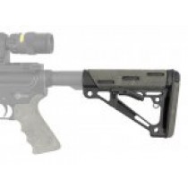 AR-15/M-16 OverMolded Collapsible Buttstock - Fits Mil-Spec Buffer Tube - Ghillie Green Rubber
