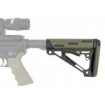 AR-15/M-16 OverMolded Collapsible Buttstock - Fits Commercial Buffer Tube - OD Green Rubber