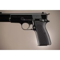 Browning Hi-Power Checkered Aluminum - Matte Black Anodized