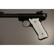 Ruger MK II / MK III Checkered Aluminum - Matte Clear Anodize