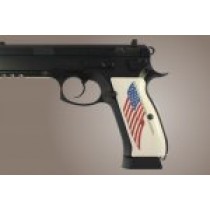 CZ 75 Scrimshaw Ivory Polymer - American Flag

