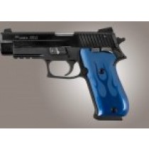 SIG Sauer P220 SAO American Flames Aluminum - Blue Anodize