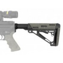 AR-15/M-16 OverMolded Collapsible Buttstock Assembly - Includes Mil-Spec Buffer Tube and Hardware - Ghillie Green Rubber