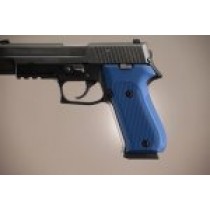 SIG Sauer P220 DAK American Checkered Aluminum - Matte Blue Anodize
