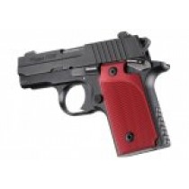 SIG Sauer P238 Checkered Aluminum - Matte Red Anodize
