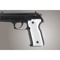 Beretta Cougar 8045 Checkered Aluminum - Brushed Gloss Clear Anodize