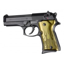 Beretta 92 Compact Flames Aluminum - Green Anodize