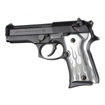 Beretta 92 Compact Flames Aluminum - Clear Anodize
