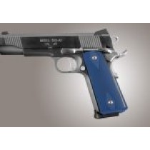 1911 Govt. Aluminum Magrip Kit - Checkered Flat Mainspring Matte Blue