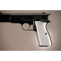 Browning Hi-Power Checkered Aluminum - Brushed Gloss Clear Anodized