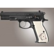 CZ 75 Scrimshaw Ivory Polymer - Double Aces
