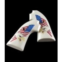 Ruger Bisley Scrimshaw Ivory Polymer - Eagle with Flag