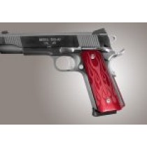 1911 Govt. Aluminum Magrip Kit - Flames Flat Mainspring Matte Red