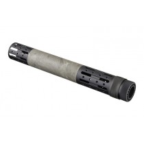 AR-15/M-16 Extended Length Free Float Forend with OverMolded Gripping area and Accessory Attachments Ghillie Green