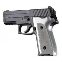 SIG Sauer P228 P229 DAK Checkered Aluminum - Brushed Gloss Clear Anodize