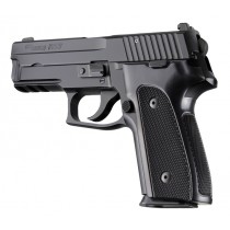SIG Sauer P228 P229 DAK Checkered Aluminum - Brushed Gloss Black Anodize