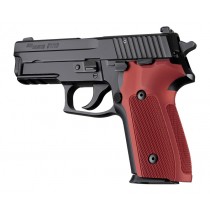 SIG Sauer P228 P229 DA/SA Checkered Aluminum - Matte Red Anodize