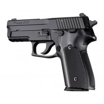 SIG Sauer P228 P229 DA/SA Checkered Aluminum - Brushed Gloss Black Anodize