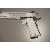 1911 Govt. Model Checkered Aluminum - Brushed Gloss Clear Anodized
