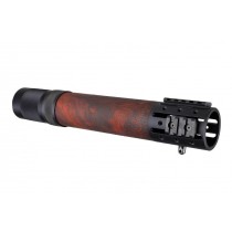 AR-15/M-16 Rifle Length Free Float Forend with OverMolded Gripping area and Accessory Attachments Red Lava