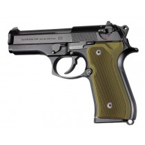 Beretta 92FS Checkered Aluminum - Matte Green Anodize
