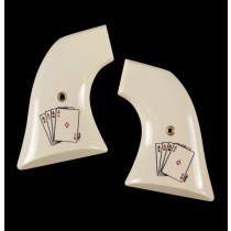 Colt Single Action Scrimshaw Ivory Polymer - Double Aces
