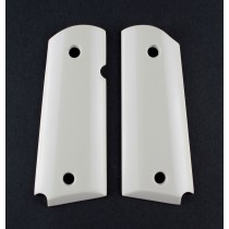 1911 Officers Model Smooth Ivory Polymer Ambidextrous Safety Cut