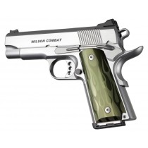 1911 Officers Model Flames Aluminum - Green Anodized