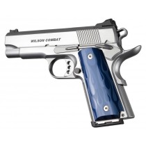 1911 Officers Model Flames Aluminum - Blue Anodized