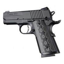 1911 Officers Model S&A Mag Well G10 - G-Mascus Black/Gray