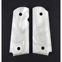 1911 Officers Model White Pearlized-Polymer Ambidextrous Safety Cut