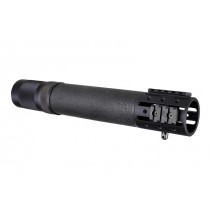AR-15/M-16 Rifle Length Free Float Forend with OverMolded Gripping area and Accessory Attachments Black