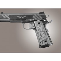 Govt. Model S&A Mag Well Flames Aluminum - Clear Anodize