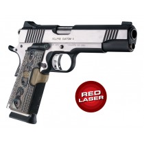 Laser Enhanced Grip Red Laser - Govt. Model 1911 Piranha Grip G10 - G-Mascus Dark Earth