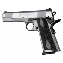 1911 Govt. Model Ebony S&A/Techwell Mag Well Checkered Panels