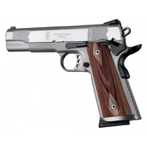 1911 Govt. Model Kingwood S&A/Techwell Mag Well, Ambi-Cut, Checkered Panels
