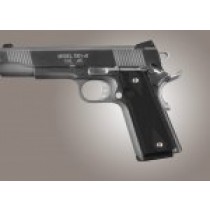 1911 Govt. Model 9/32 Thick Checkered Aluminum - Matte Black Anodized