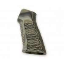 AR15 / M16 No Finger Groove Piranha Grip G10 - G-Mascus Green