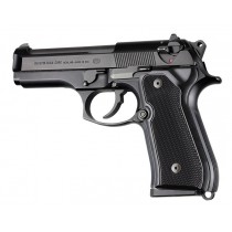 Beretta 92FS Checkered Aluminum - Brushed Gloss Black Anodize
