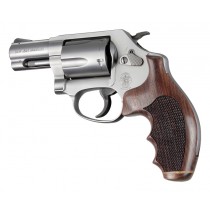 J Frame Round Butt, Rosewood Stripe/Cap, Checkered