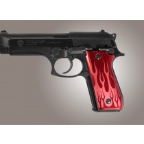 Taurus PT-99 PT-92 PT-100 PT-101 Safety Only Flames Aluminum - Red Anodize